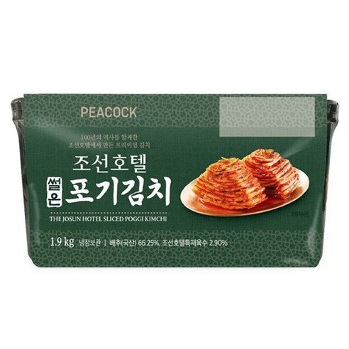 [피코크] 조선호텔 썰은 포기김치 1.9kg, 1개