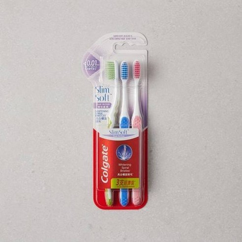 슬림소프트 듀얼 액션 칫솔(3pcs) 콜게이트