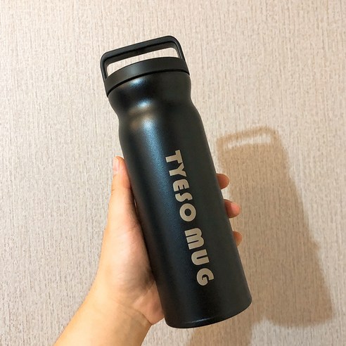 GU 휴대용 예술적 대용량 스테인리스 보온병 컵 여성 학생 간단한 컵 남성 단색 커플 컵, 색깔6, {"크기":"하나"}