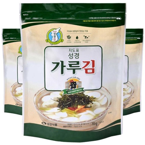 지도표 성경김 재래식 김가루 가루김 70g x 5봉, 5개