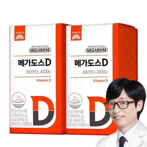 메가도스 D 비타민D3 4000IU, 120정, 2개