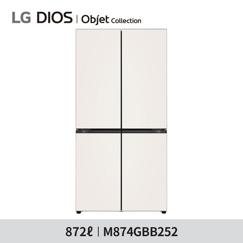   [LG] 디오스 오브제컬렉션 더블매직스페이스 냉장고 872L M874GBB252