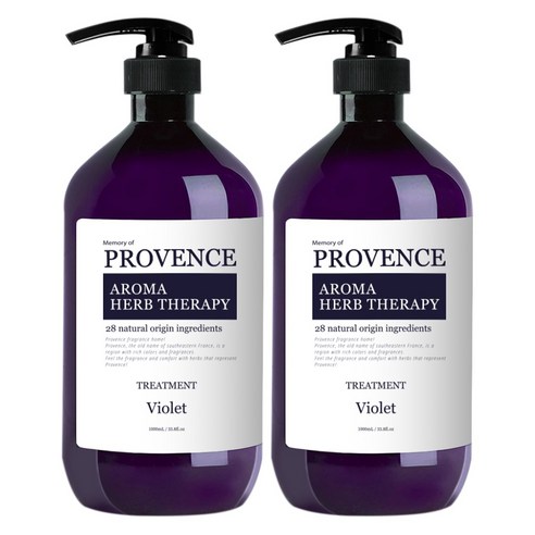 프로방스 아로마 허브 테라피 트리트먼트 1000ml 바이올렛향, 1L, 2개