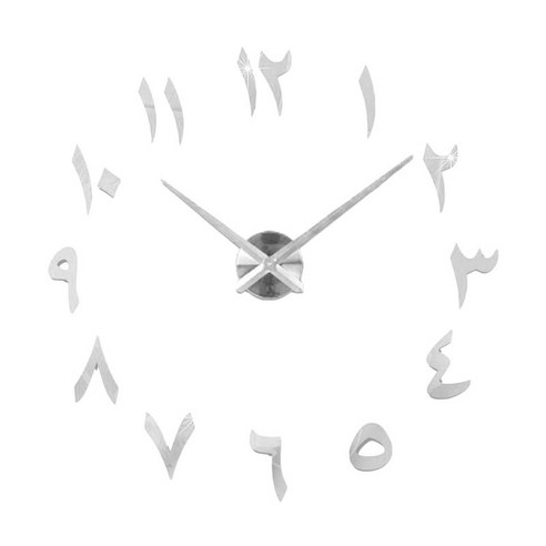 석영 장식 벽시계 거실 벽시계 non-ticking silent Clock 벽시계 DIY 거실 침실 시계, 실버, {"수건소재":"아크릴 플라스틱"}