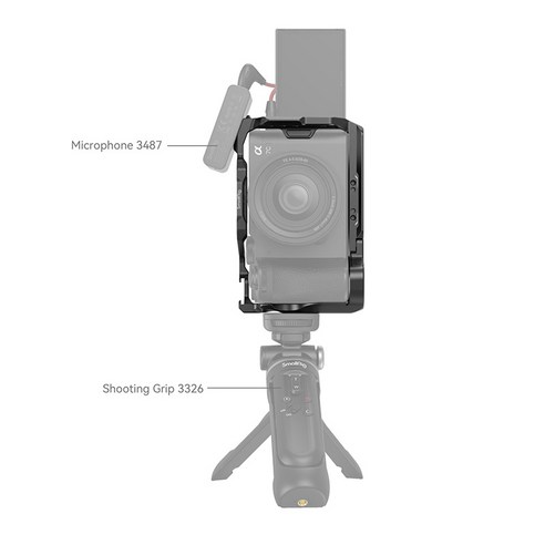 Sony A7C2 및 A7CR 카메라를 보호하고 액세서리를 장착하는 데 사용되는 내구성 있는 카메라 케이지 키트