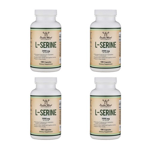 더블우드 L-세린 2000mg 캡슐, 180정, 4개