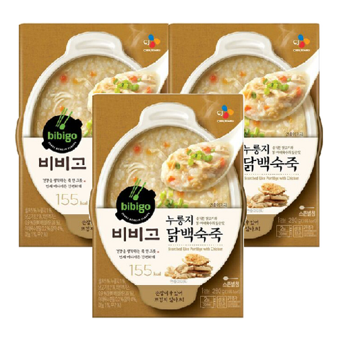 비비고 누룽지 닭백숙죽, 3개, 280g