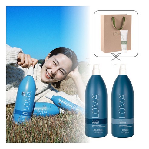 [로마] [본사직영★빠른배송] 모이스처라이징 샴푸+트리트먼트 1L 세트+샴푸 88ML+쇼핑, 1개