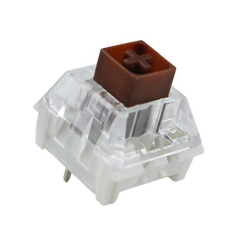 기계식 게임용 키보드용 박스 스위치 3핀 스위치 IP56 SMD 호환 플레이트 장착, 갈색, 0.6x0.6x0.6 인치, 플라스틱