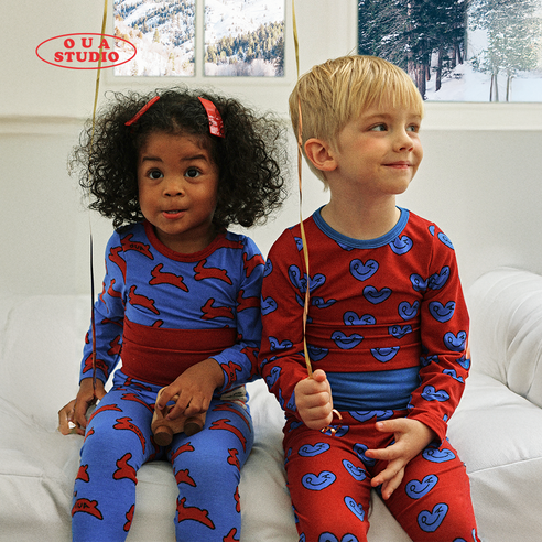 포근함과 사랑스러움으로 감싸는 겨울, 오우아스튜디오 아기실내복 세트