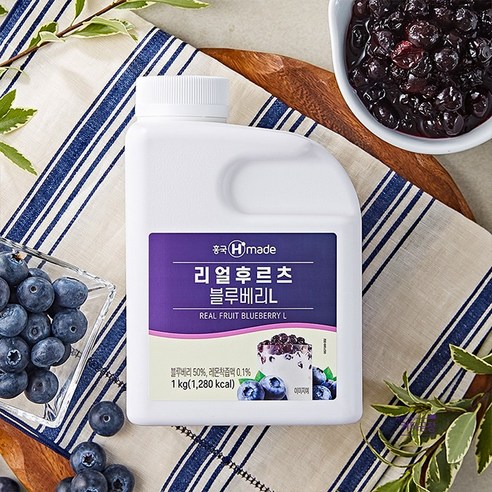흥국 리얼후르츠 블루베리L 1kg (냉동) 1개 흥국농축액