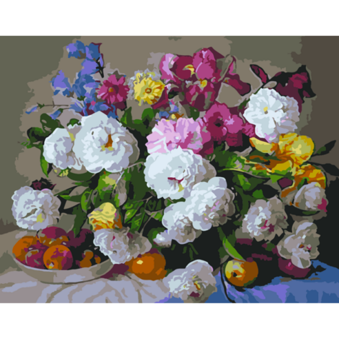 모모픽스페인팅 DIY명화그리기 40x50cm, I26 식탁위의 화병, 1개