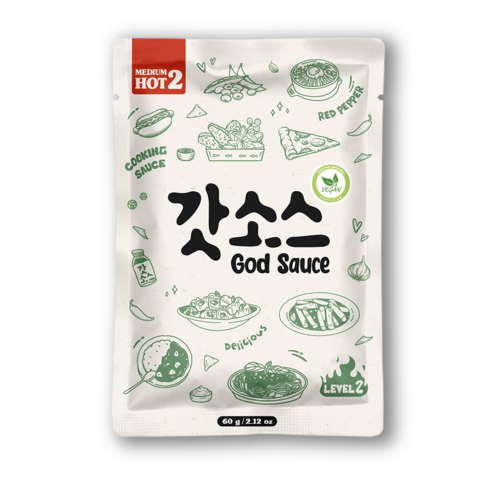 비건갓소스 매운맛 떡볶이 불닭소스, 18개, 60g Best Top5 비건갓소스 매운맛 떡볶이 불닭소스, 18개, 60g Best Top5