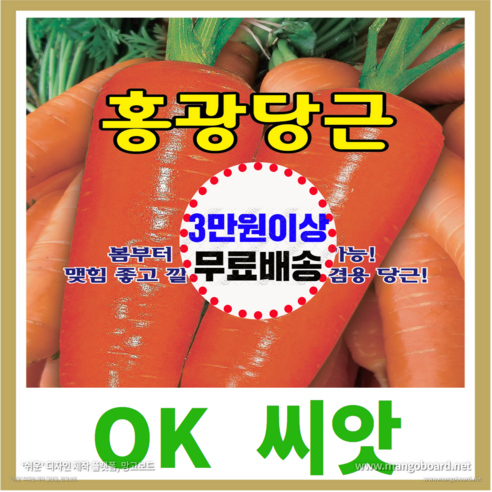 [OKㅣ강추] [OK씨앗] [홍광당근] 당근씨앗(오케이씨앗), 1500립 [OKNOWㅣ추천상품]