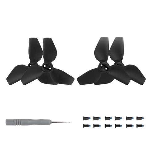 DJI 네오 NEO 호환 프로펠러 4개 2쌍 블랙 오렌지 블루 레드 컬러, 블랙(AC-D76_BK)