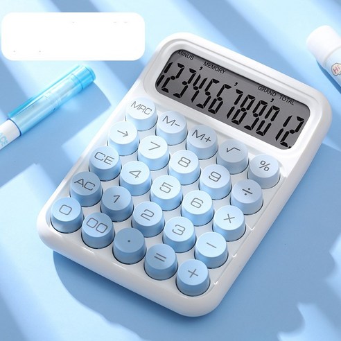 LONGGU 계산기 도파민색상 사무용 계산기, 3개, 블루 2모델