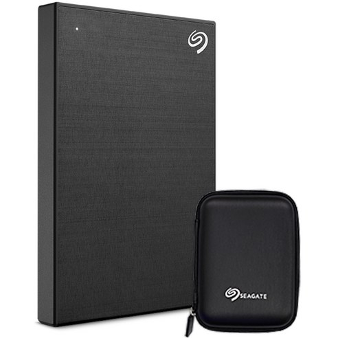 씨게이트 ONE TOUCH HDD 외장하드 + 파우치, Black, 2TB