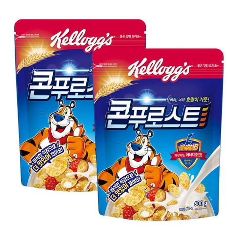 켈로그 콘푸로스트 카트라이더 기획팩 시리얼, 600g, 2개