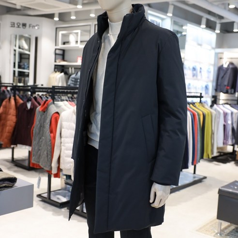 코오롱 브렌우드 남자패딩 남자롱패딩 덕다운 블랙