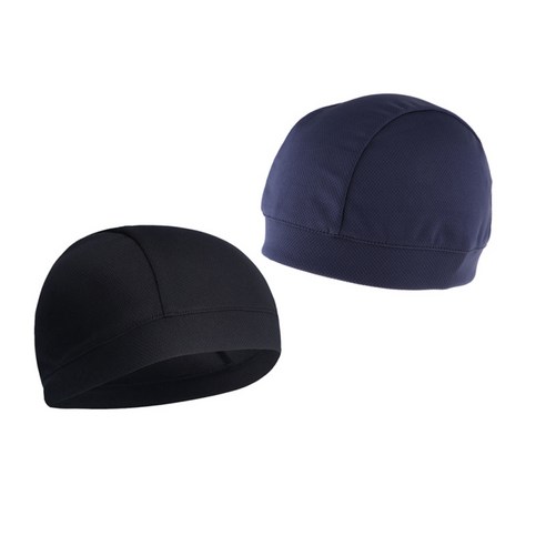 2pcs 성인 헬멧 라이너 아래 소프트 사이클링 야외 사이클링 자전거 타기 s 해골 모자 모자를 쓰고 있죠 두건, 24x14cm, 폴리 에스터, 블랙 + 다크 블루