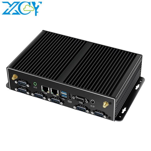 XCY 인텔 코어 i7 4500U 5500U 미니 PC 2 LAN 6 RS232 4 USB HDMI VGA WiFi 3G 4G 임베디드 산업용 마이크로 컴퓨터 Windows, [01] 4G RAM 128G SSD WIFI, Core i5-4200U, Celeron J1900+4G RAM 128G SSD