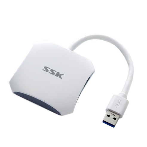 Xzante SSK 4개의 USB3.0 허브 분배기 변환기 확장기 시스템 요구 사항: Windows98/ME/2000/XP/Vsta/8 Mac OS 10.9 이상, 1개, 하얀색