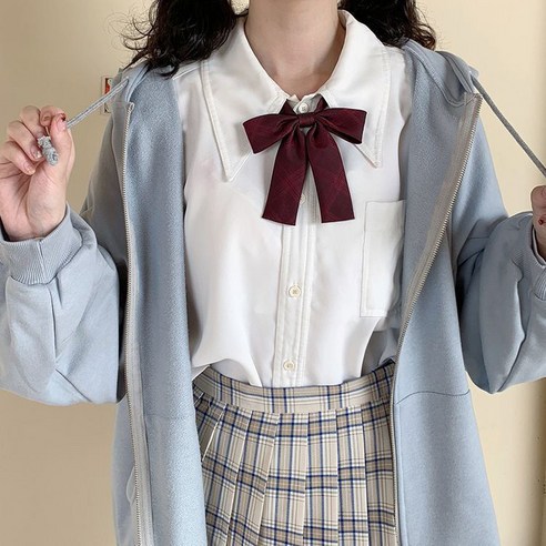 LCY 소스 수제 새로운 일본식 소녀 느슨한 셔츠 여성 긴 소매 스타일 Jk 유니폼 다목적 셔츠 여성