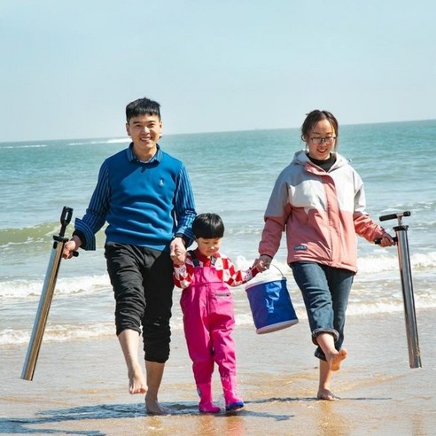 해루질펌프 갯벌체험도구 맛조개 개불 게 낚시 집게 잡기 각종 삽 괭이 갈퀴 바구니, E