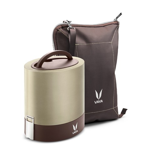 바야코리아 Tyffyn 보온 도시락통 600ml (가방 증정), 그래파이트(가방 브라운), 1개
