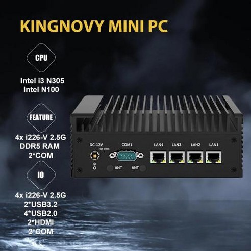 초 미니PC 슈퍼 딜 방화벽 라우터 팬리스 베어본 컴퓨터 Proxmox pfSense 12 세대 인텔 N100 N305 4x i226V 25G LAN DDR5, 없음, 없음, 34) 16GB DDR5 256GB NVMe – i3 아야네오미니pc Best Top5