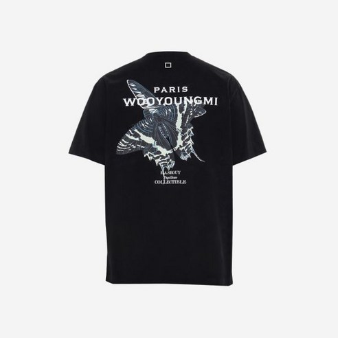 우영미 나비 백로고 티셔츠 블랙 – 23SS Wooyoungmi Butterfly Back Logo T-shirt Black – 23SS  Best 5