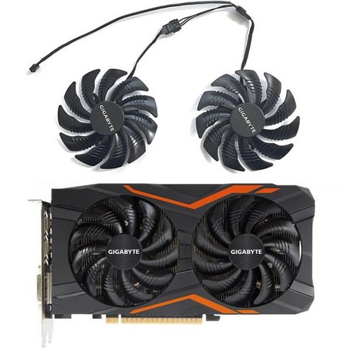 기가바이트 GTX 1050 1060 1070 Ti GV-RX570 580 AOR RX 470 480 R9 380X 팬용 PLD09210S12HH T129215SU DC 12V 0., 03 2pcs