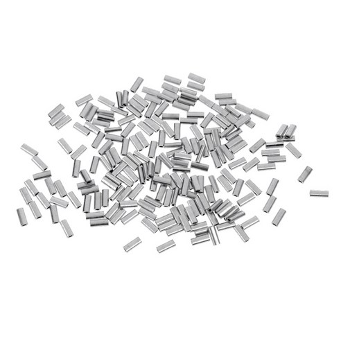 200 조각 알루미늄 합금 낚시 라인 압착 와이어 가이드 클램핑 슬리브 커넥터, 실버, {"사이즈":"1.0mm"}, {"수건소재":"알루미늄 합금"}