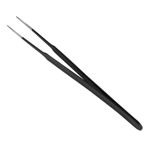 5 pcs 인조 속눈썹 애플리케이터 속눈썹 연장 곡선 핀셋 래쉬 클립, 블랙, 스트레이트, 스테인레스 스틸
