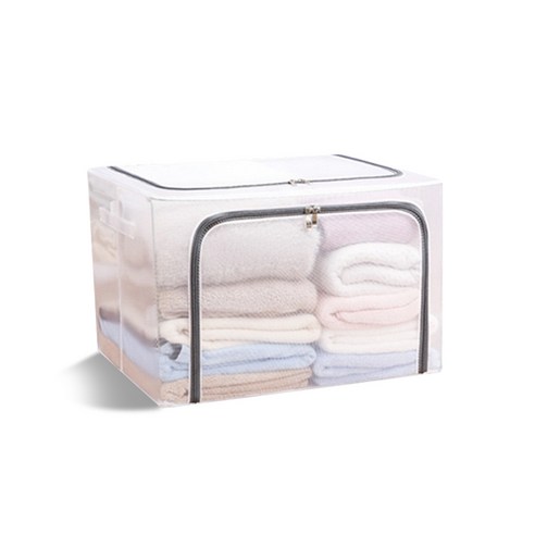 마벨인홈 통풍 잘되는 대용량 이불 수건 옷 정리함, 그레이 80L, 1개
