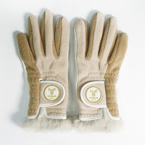 TG 투어골프 울트라히트 양피 여성용 방한 겨울골프장갑, TGW-13_여/아이보리베이지, 1개
