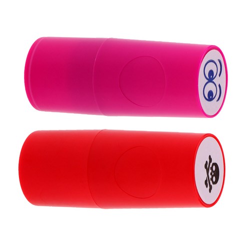 YSSHOP 2 조각 Colorfast 빠른 건조 골프 공 Stamper 마커, 53x21mm, 설명, 눈 두개골