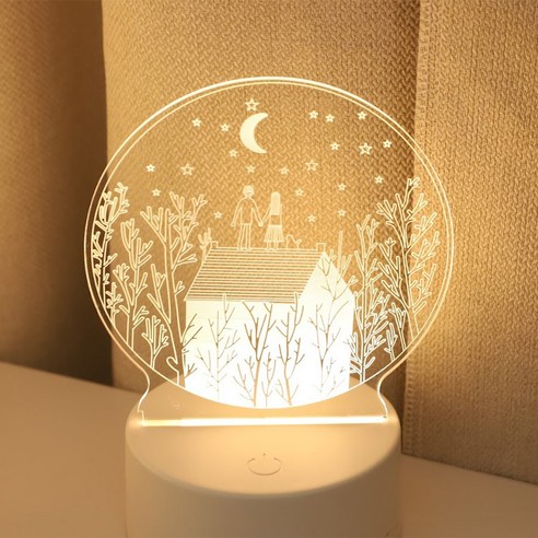 [8무드] LED 썸띵 무선 건전지 USB 무드등, 지붕위 커플 무드등 조명