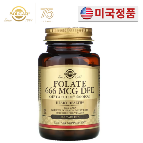 [해외] 솔가 엽산 400 mcg 100정 메타폴린 solgar, 100정 X 4개, 4개