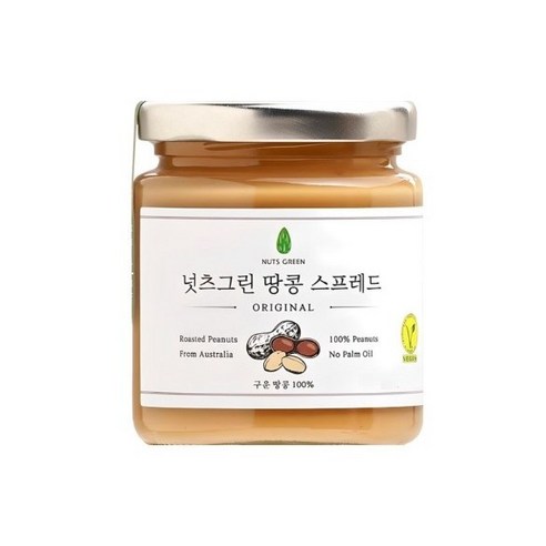 넛츠그린 땅콩 스프레드, 160g, 2개