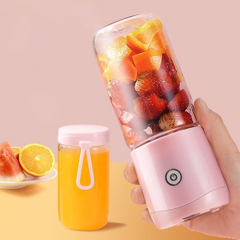 Fowod 휴대용 과일 믹서기 소형 가정용 주스 컵, 흰색