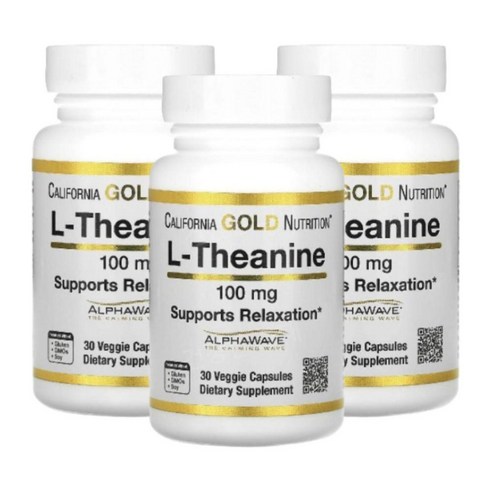 캘리포니아골드 엘 L 테아닌 Theanine 100mg 60베지캡슐 2개, 60정 헬스보충식품