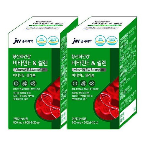 JW중외제약 항산화건강 비타민E ; 셀렌 60정 2개