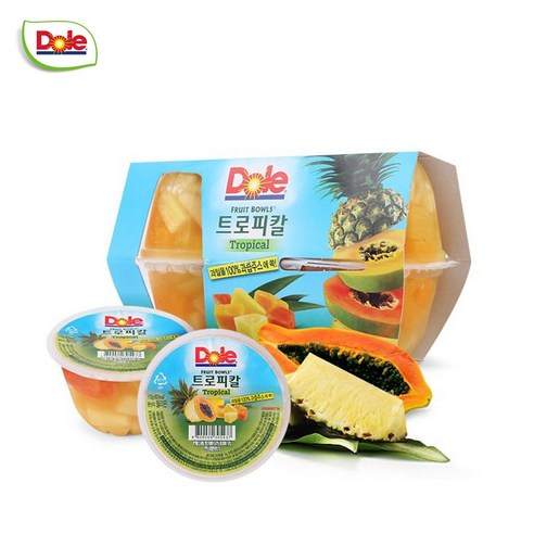 Dole Dole돌 후룻볼 트로피칼 4개입, 113g, 3개