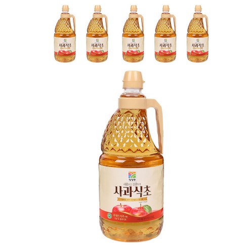 청정원 사과식초, 1.8L, 6개