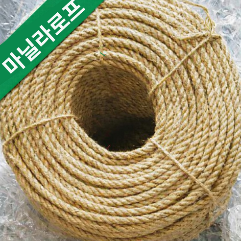 한성다이노 조경용로프 인테리어용 마닐라로프 (40mm 100M) 밧줄 동아줄 삼줄 줄다리기용 두꺼운밧줄, 40mm