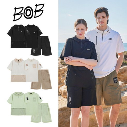 메종비오비, 여름날의 자유로운 감성을 담은 3종 패키지: 티셔츠, 아노락, 팬츠 bob골프웨어
