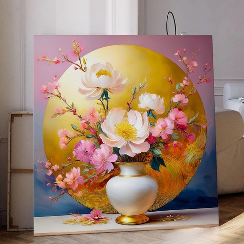 집안에 행운을 불어넣는 마법, 풍수 화월 달항아리 액자의 비밀 달항아리그림