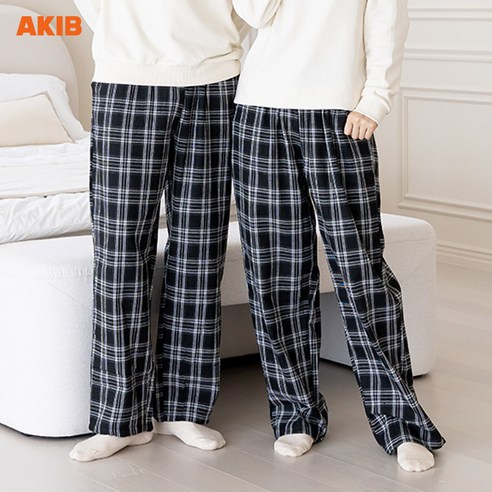 아킵 커플 체크 수면바지 잠옷 면 파자마팬츠 10종