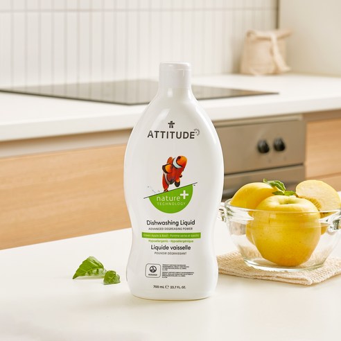 에티튜드 주방&이유식세정제 그린애플&바질향, 700ml, 1개